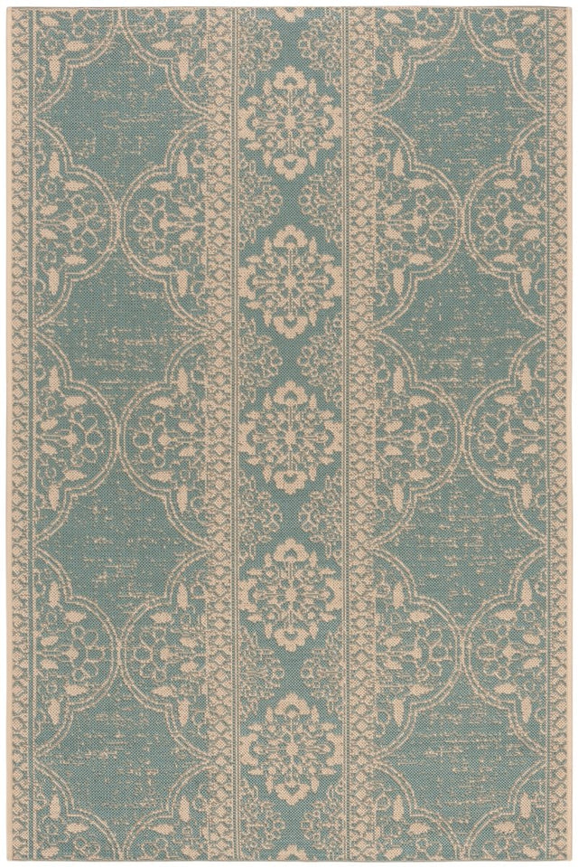 Safavieh Beach House Bhs174L Cream/Aqua Rugs.