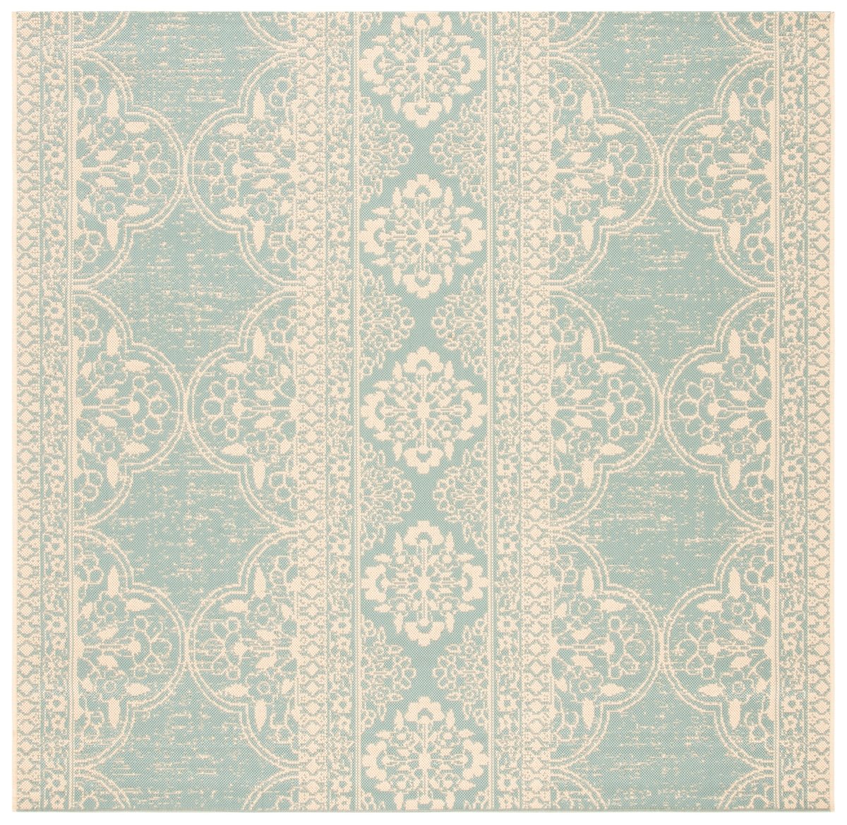 Safavieh Beach House Bhs174L Cream/Aqua Rugs.
