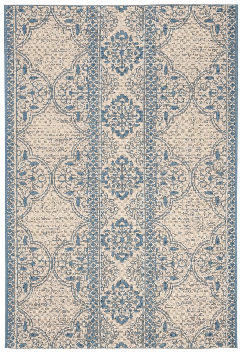Safavieh Beach House Bhs174M Blue/Creme Rugs.