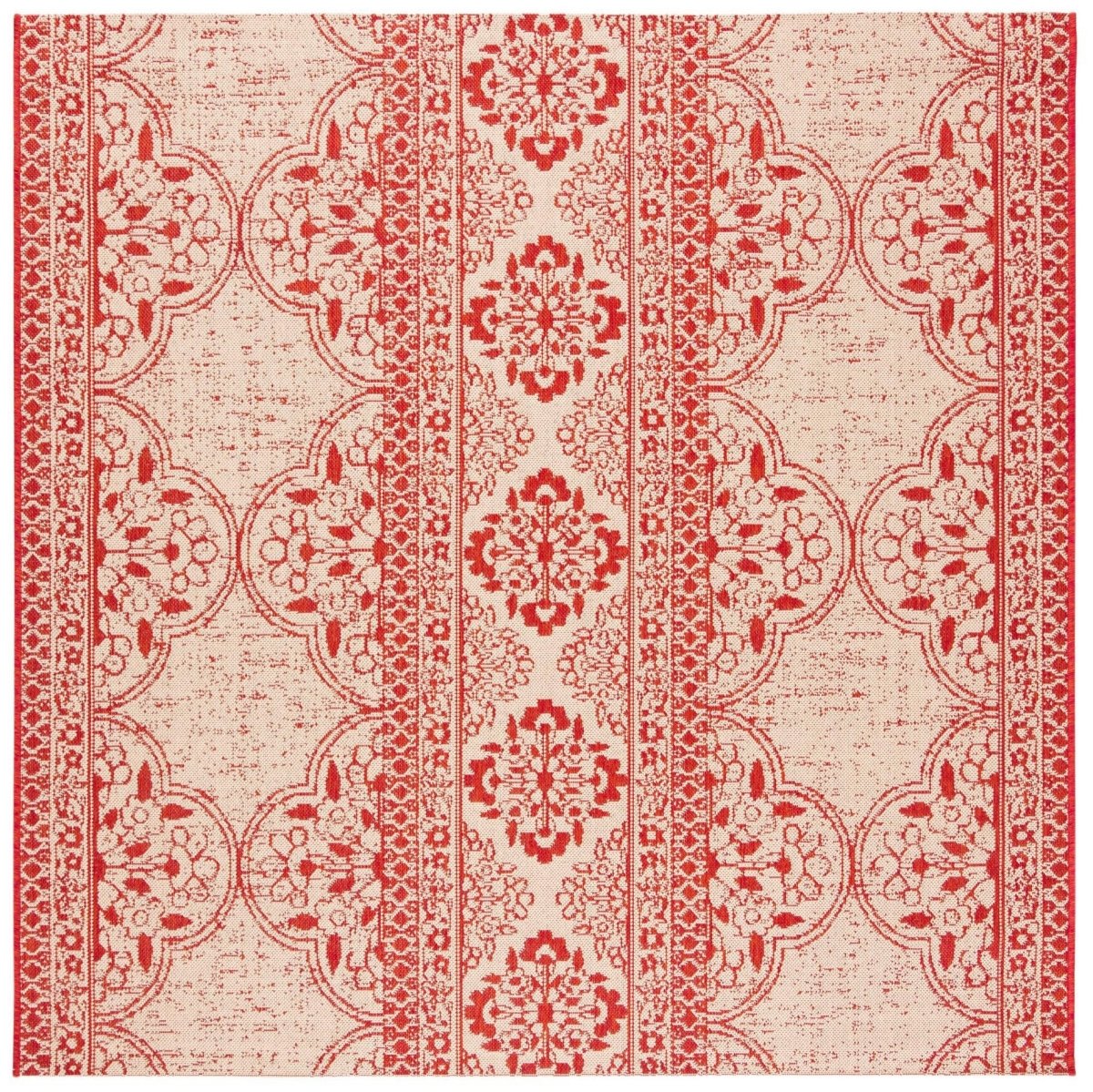 Safavieh Beach House Bhs174Q Red/Creme Rugs.