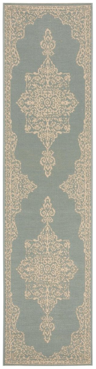 Safavieh Beach House Bhs180L Cream/Aqua Rugs.