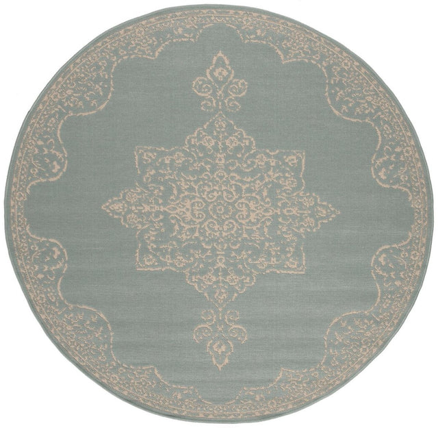 Safavieh Beach House Bhs180L Cream/Aqua Rugs.