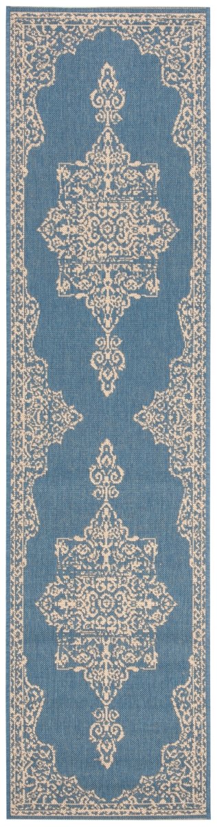 Safavieh Beach House Bhs180N Cream/Blue Rugs.