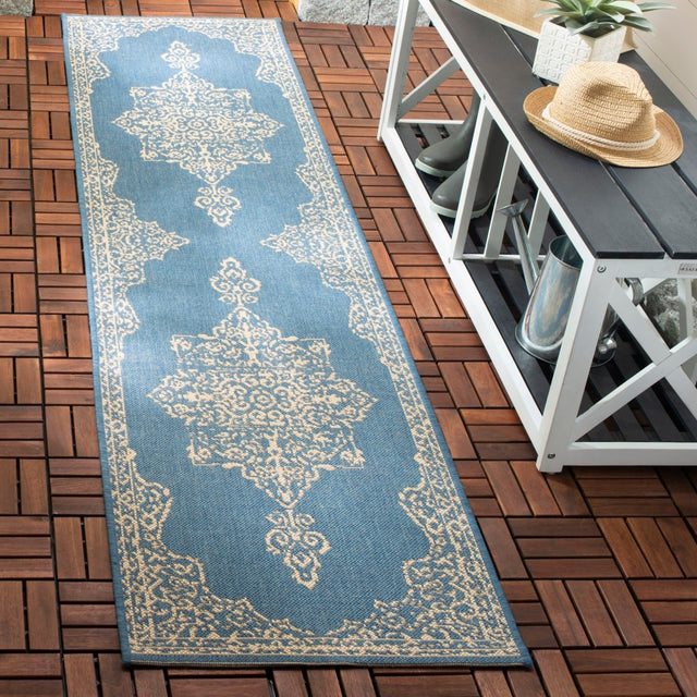Safavieh Beach House Bhs180N Cream/Blue Rugs.
