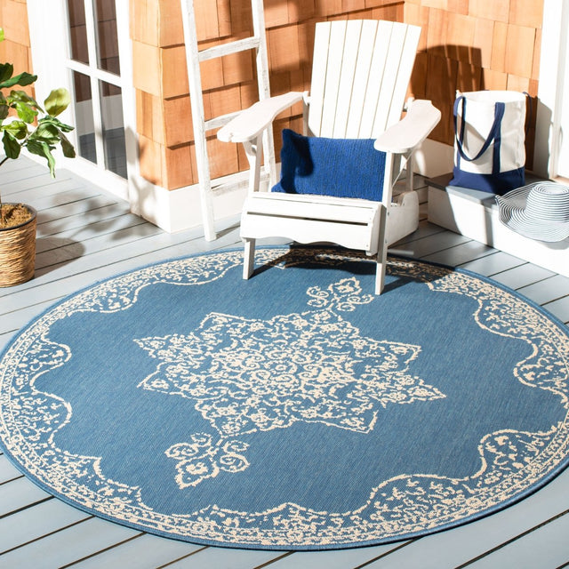 Safavieh Beach House Bhs180N Cream/Blue Rugs.