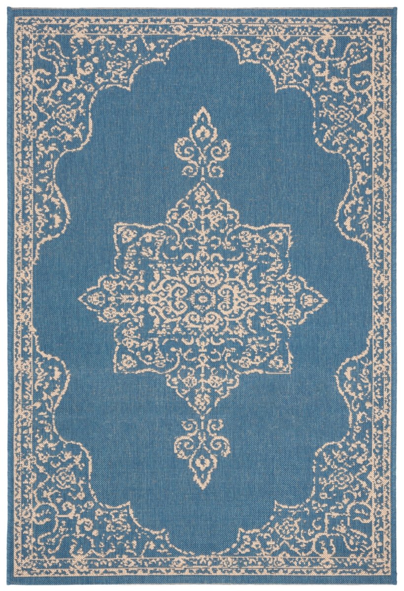 Safavieh Beach House Bhs180N Cream/Blue Rugs.