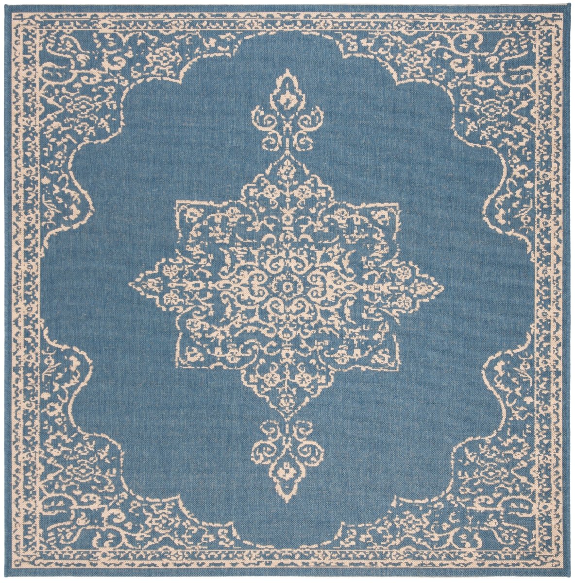Safavieh Beach House Bhs180N Cream/Blue Rugs.