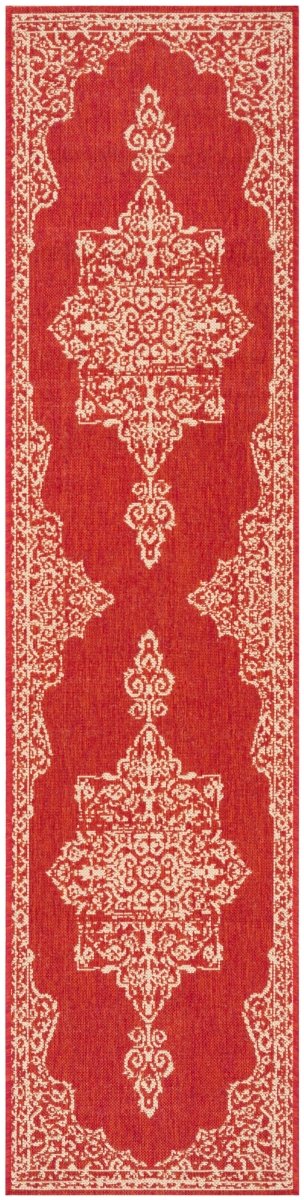 Safavieh Beach House Bhs180Q Red/Creme Rugs.