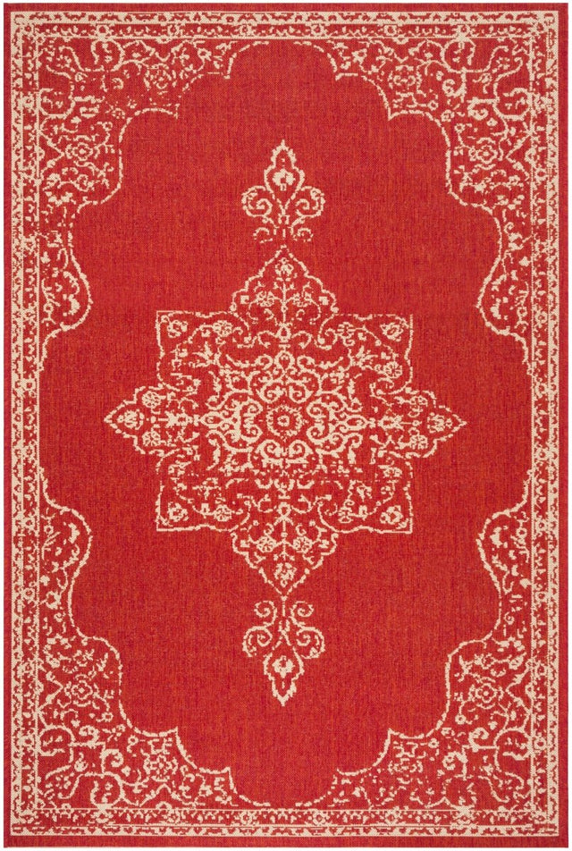 Safavieh Beach House Bhs180Q Red/Creme Rugs.