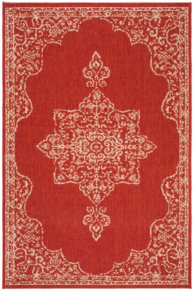 Safavieh Beach House Bhs180Q Red/Creme Rugs.