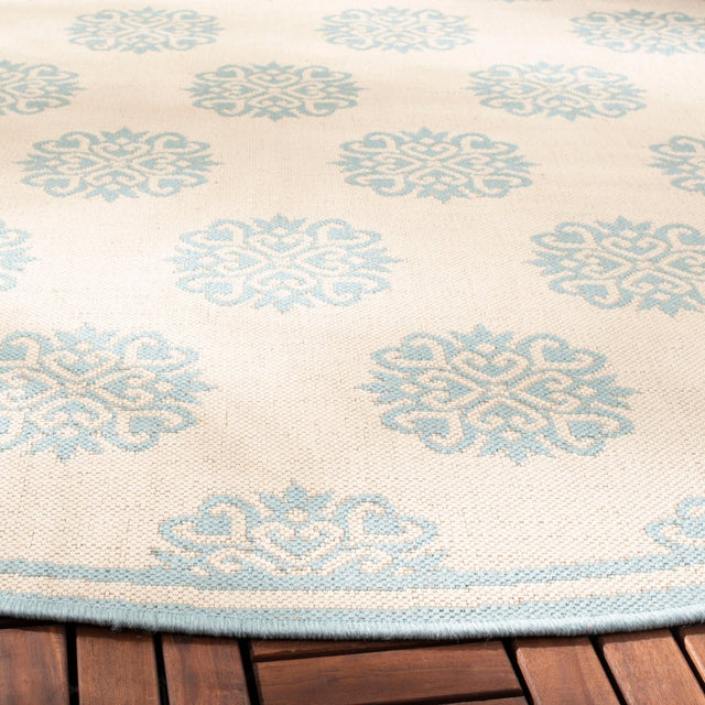 Safavieh Beach House Bhs181L Cream/Aqua Rugs.