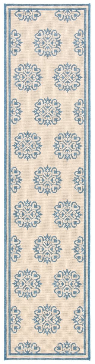 Safavieh Beach House Bhs181M Blue/Creme Rugs.