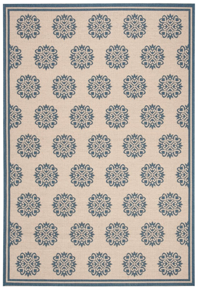 Safavieh Beach House Bhs181M Blue/Creme Rugs.