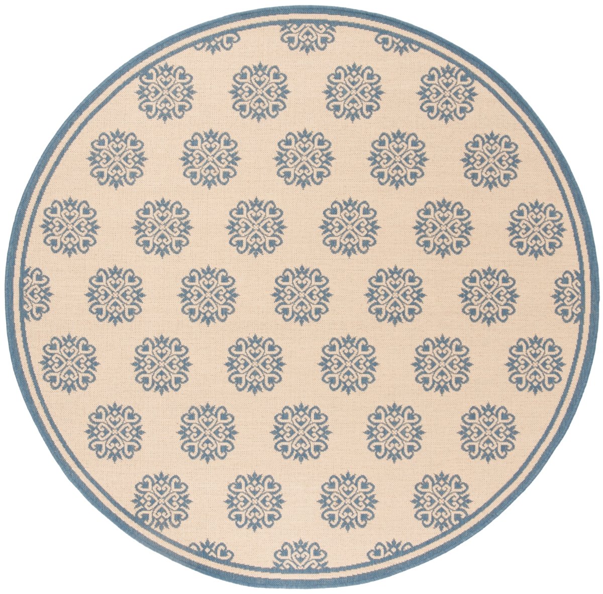 Safavieh Beach House Bhs181M Blue/Creme Rugs.