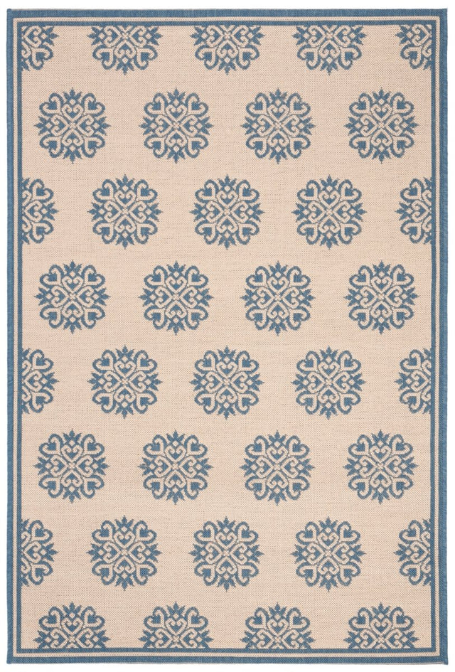 Safavieh Beach House Bhs181M Blue/Creme Rugs.