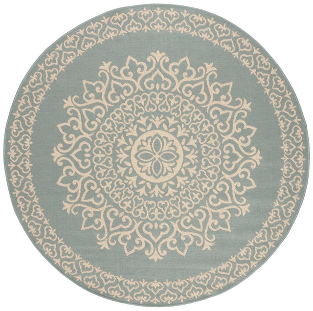 Safavieh Beach House Bhs183L Cream/Aqua Rugs.