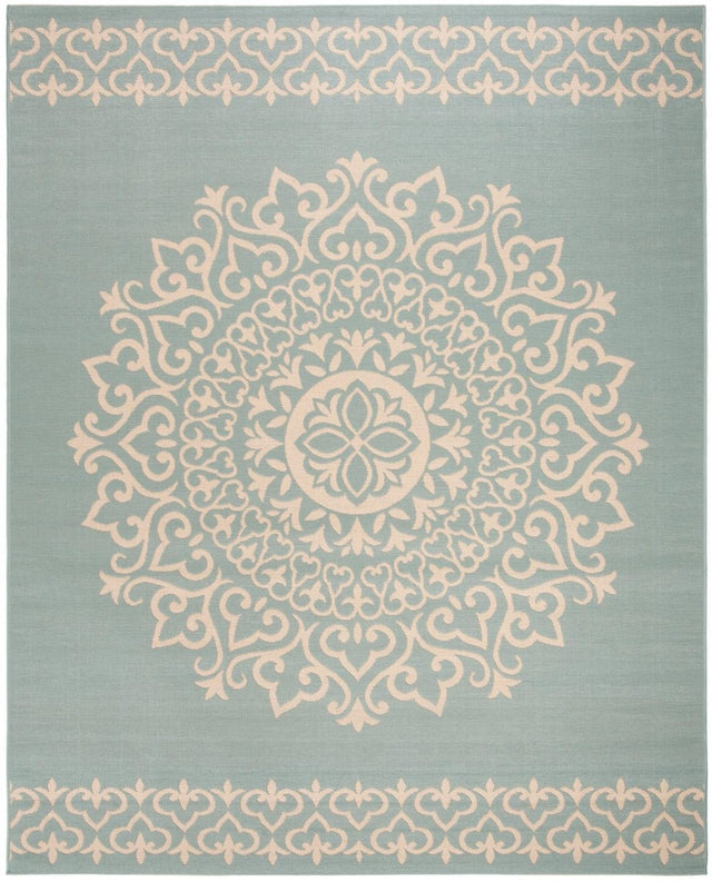Safavieh Beach House Bhs183L Cream/Aqua Rugs.