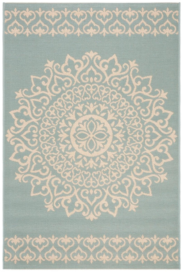 Safavieh Beach House Bhs183L Cream/Aqua Rugs.