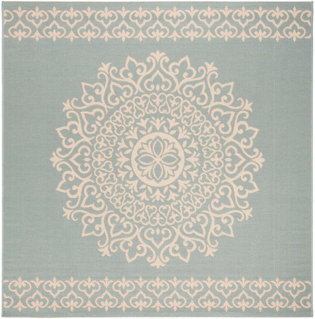 Safavieh Beach House Bhs183L Cream/Aqua Rugs.