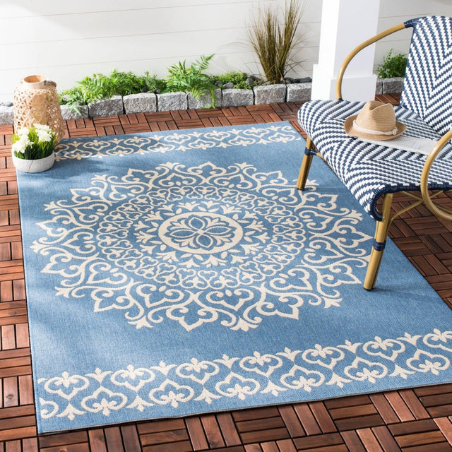 Safavieh Beach House Bhs183N Cream/Blue Rugs.