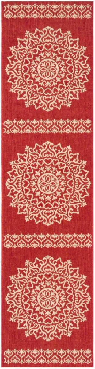 Safavieh Beach House Bhs183Q Red/Creme Rugs.