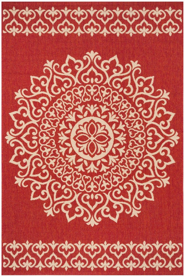 Safavieh Beach House Bhs183Q Red/Creme Rugs.