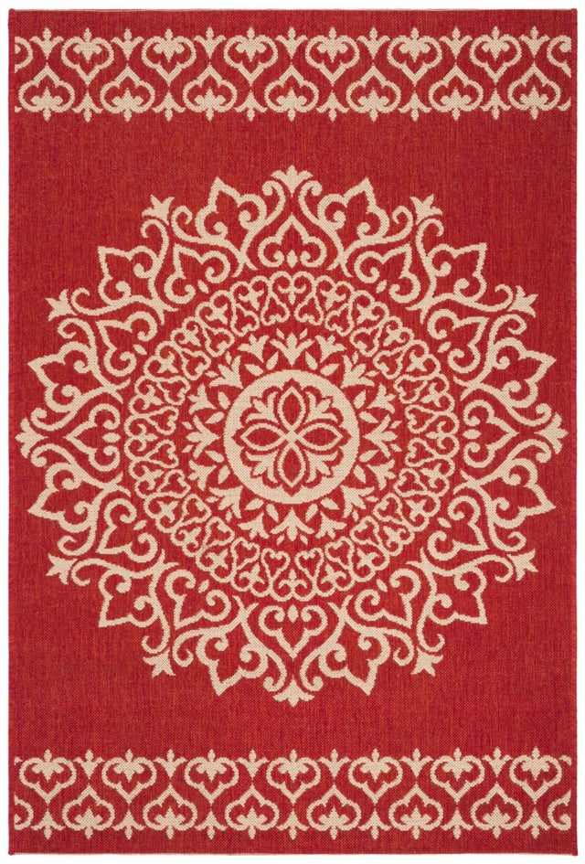 Safavieh Beach House Bhs183Q Red/Creme Rugs.