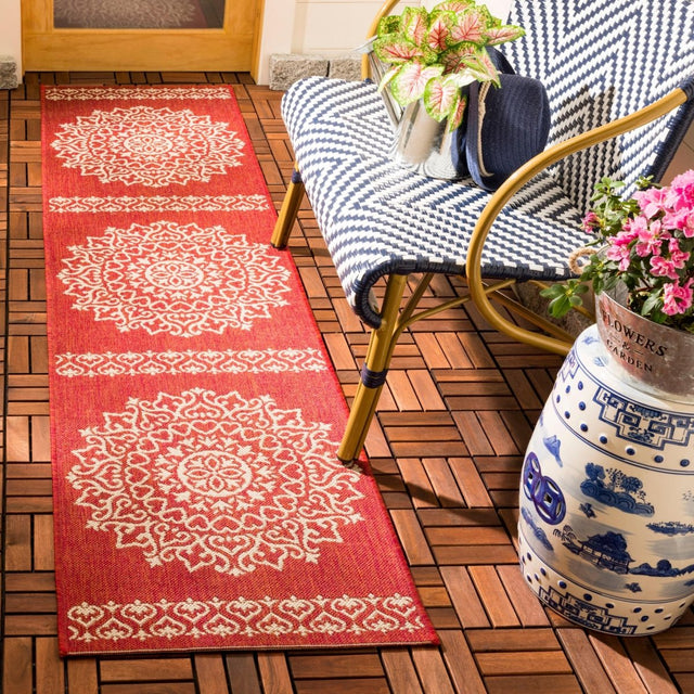 Safavieh Beach House Bhs183Q Red/Creme Rugs.