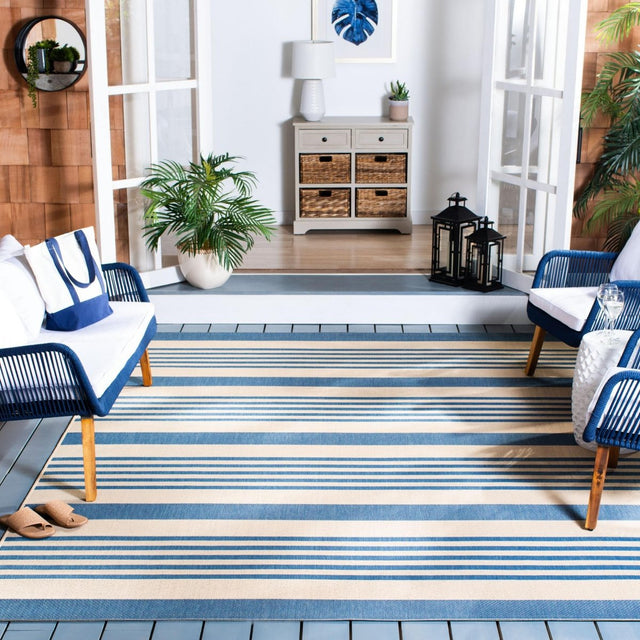 Safavieh Beach House Bhs222M Beige/Blue Rugs.
