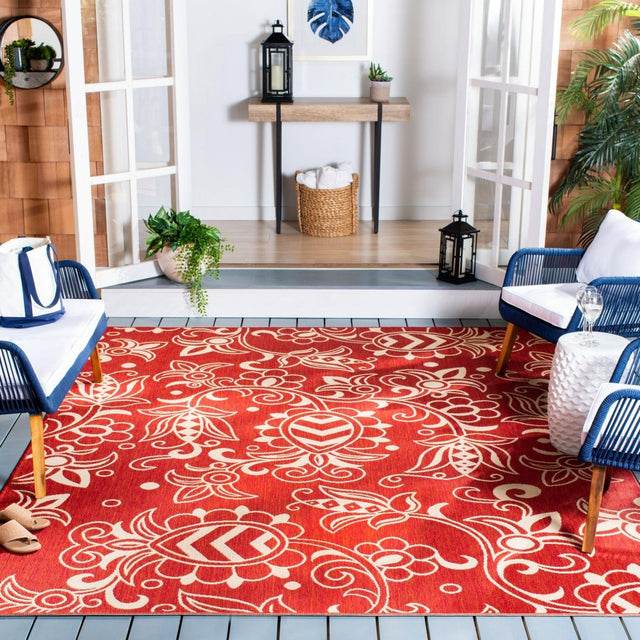 Safavieh Beach House Bhs246Q Red/Beige Rugs.