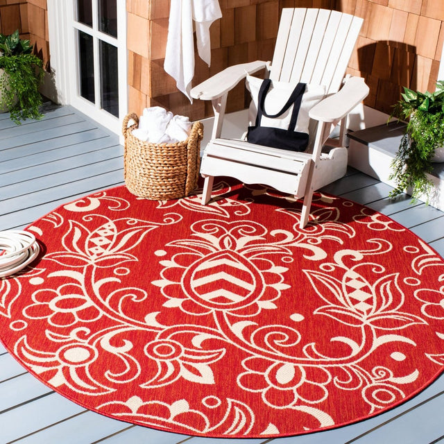 Safavieh Beach House Bhs246Q Red/Beige Rugs.
