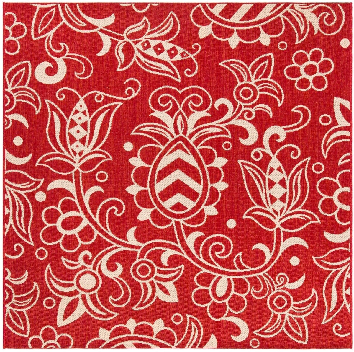 Safavieh Beach House Bhs246Q Red/Beige Rugs.
