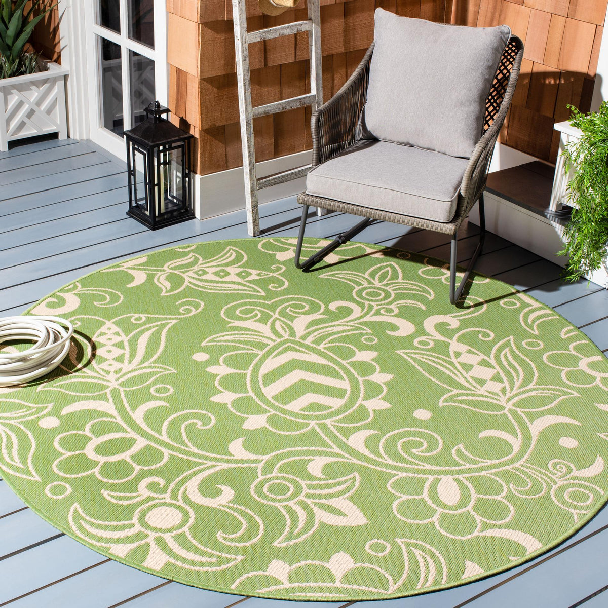 Safavieh Beach House Bhs246Y Green/Beige Rugs - Safavieh - bhs246y - 7r