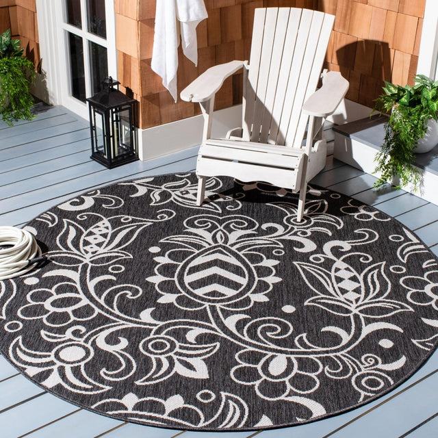 Safavieh Beach House Bhs246Z Black/Light Grey Rugs.