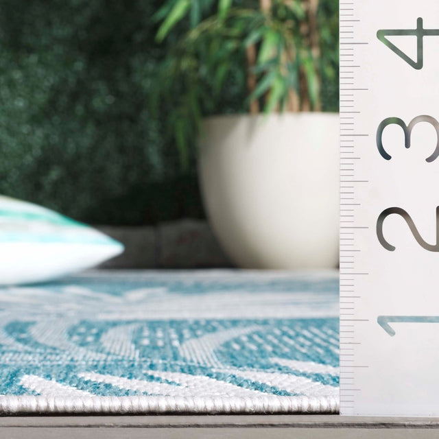 Safavieh Beach House Bhs264J Aqua/Ivory Rug.