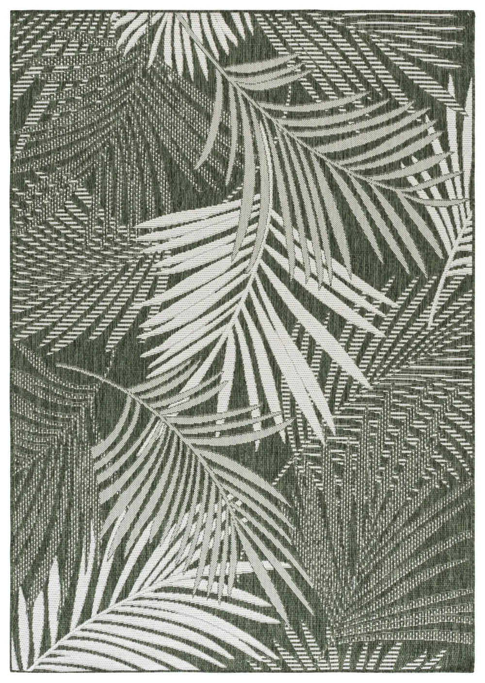 Safavieh Beach House 5'-3" x 7'-6" Rug in Green / Ivory