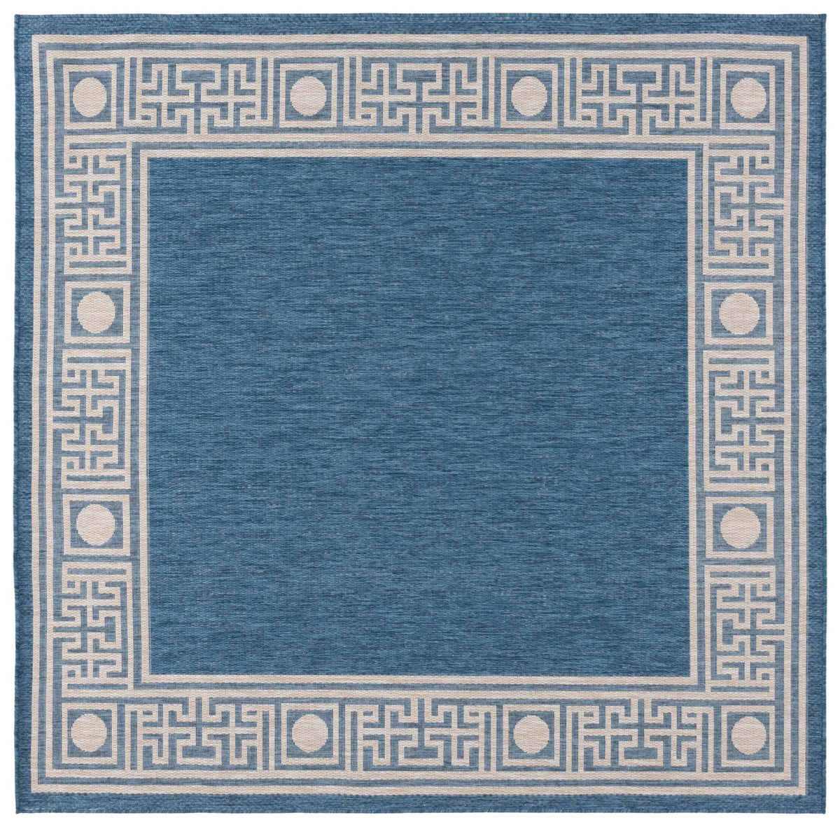 Safavieh Beach House 6'-7" x 6'-7" Rug in Blue / Ivory