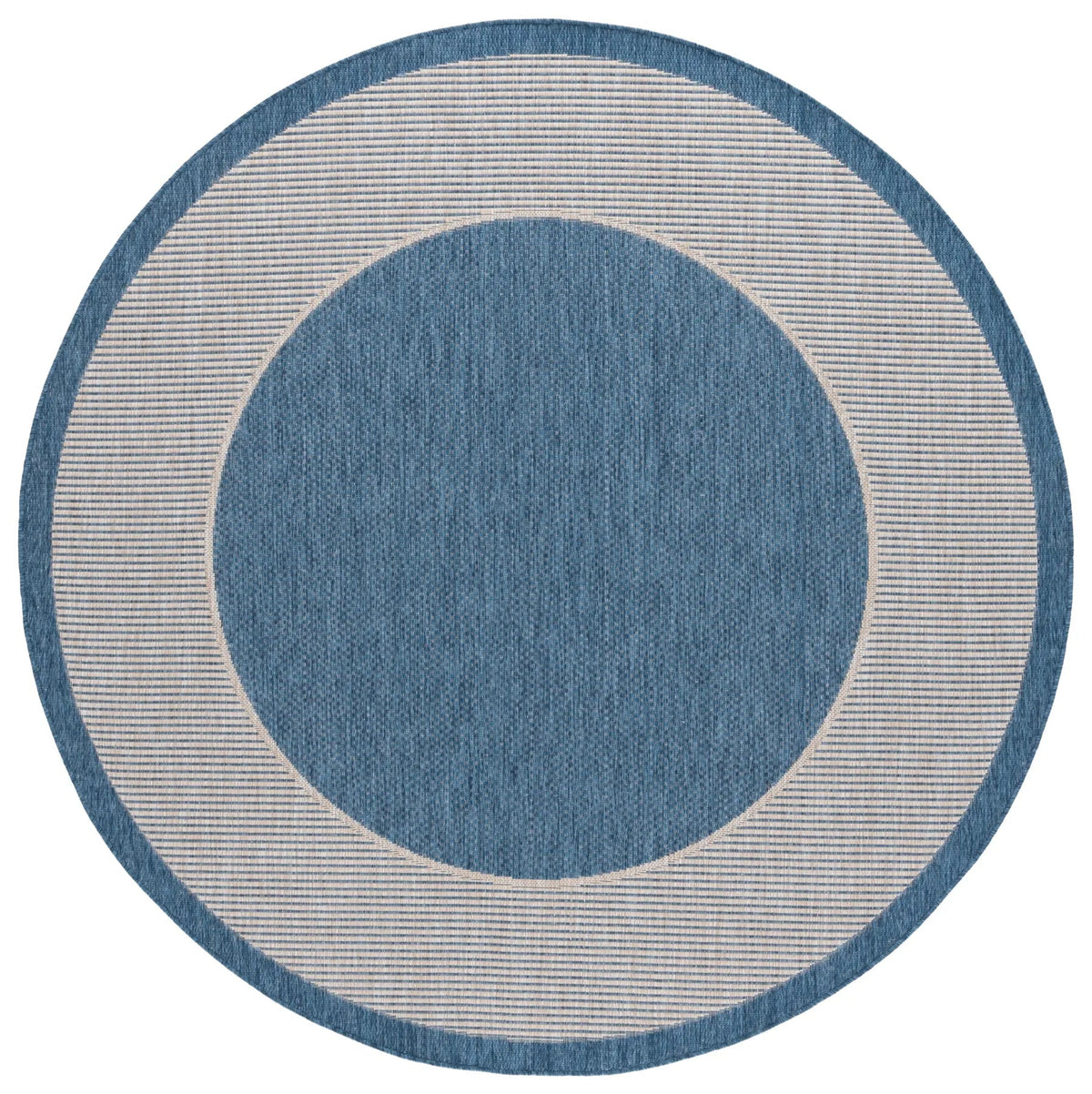 Safavieh Beach House 6'-7" x 6'-7" Rug in Blue / Ivory