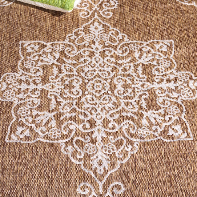 Safavieh Beach House Bhs292T Brown/Ivory Rug.