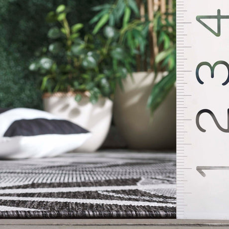 Safavieh Beach House Bhs294H Charcoal/Ivory Rug.