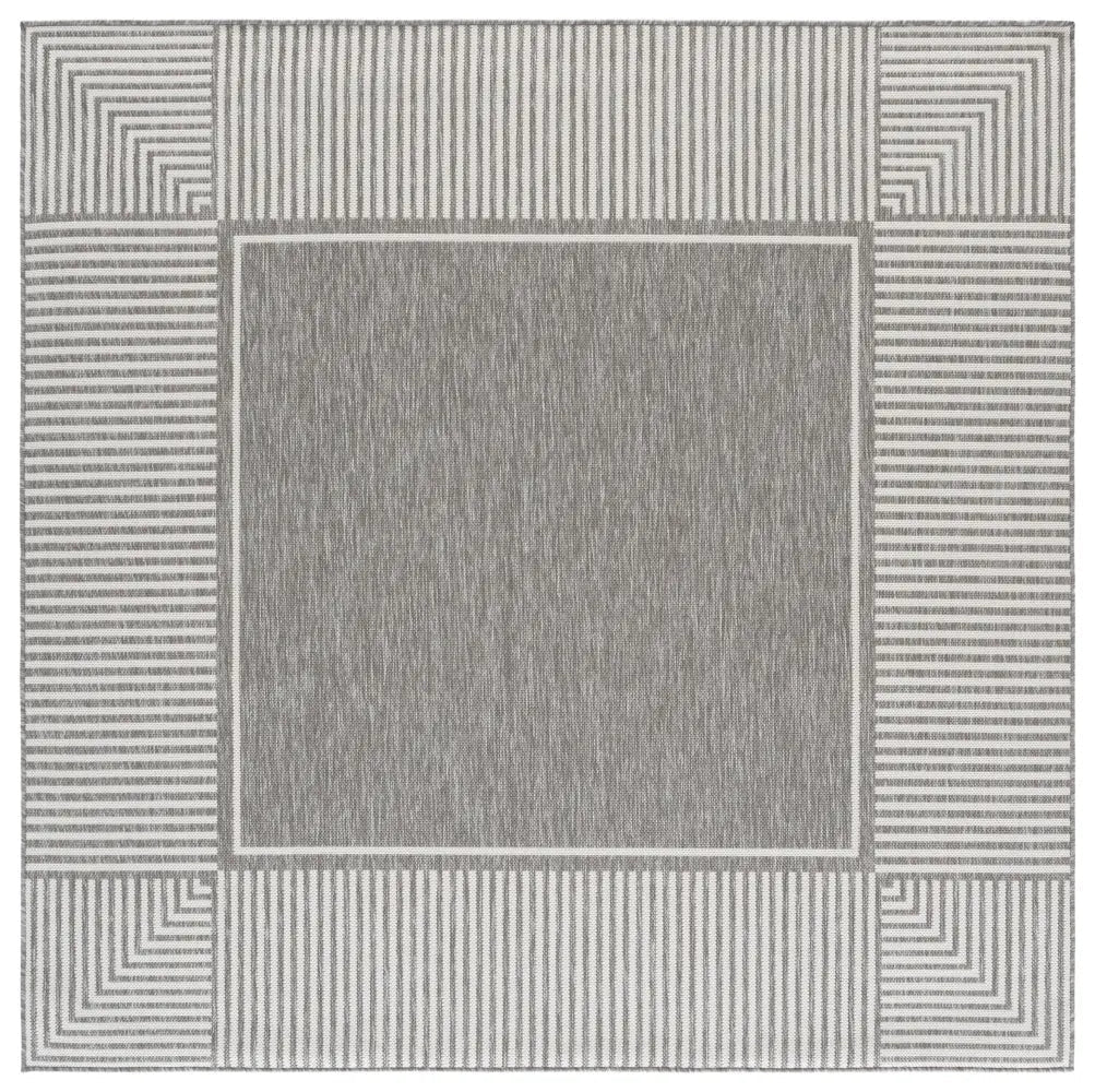 Safavieh Beach House 6'-7" x 6'-7" Rug in Grey / White