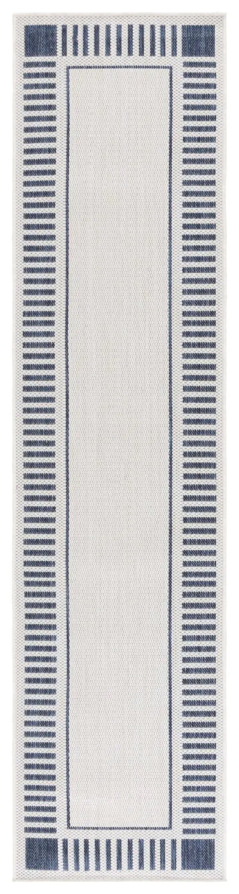 Safavieh Beach House 2'-0" x 8'-0" Rug in Ivory / Navy