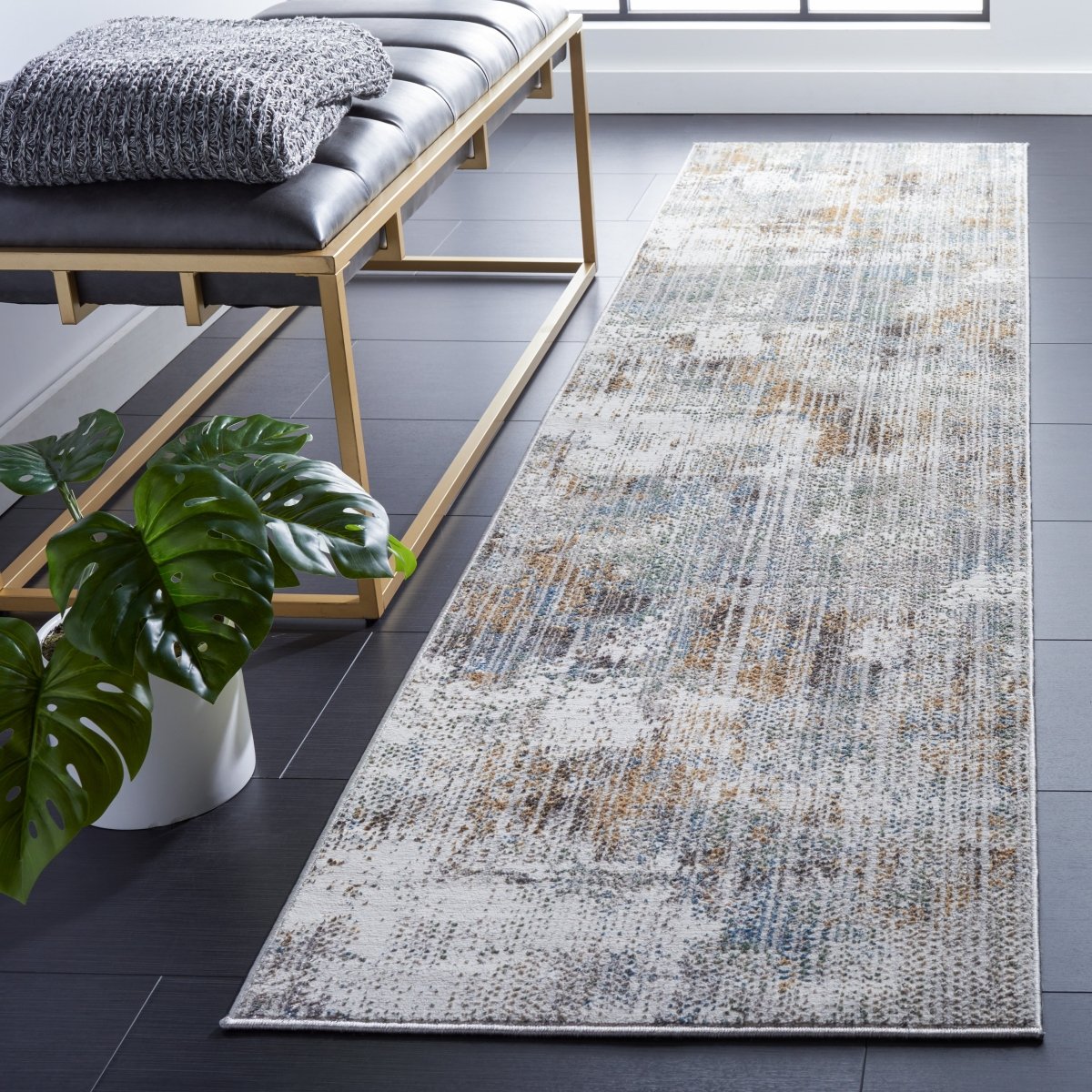 Safavieh Bel Air Bla216F Grey/Gold Rug.