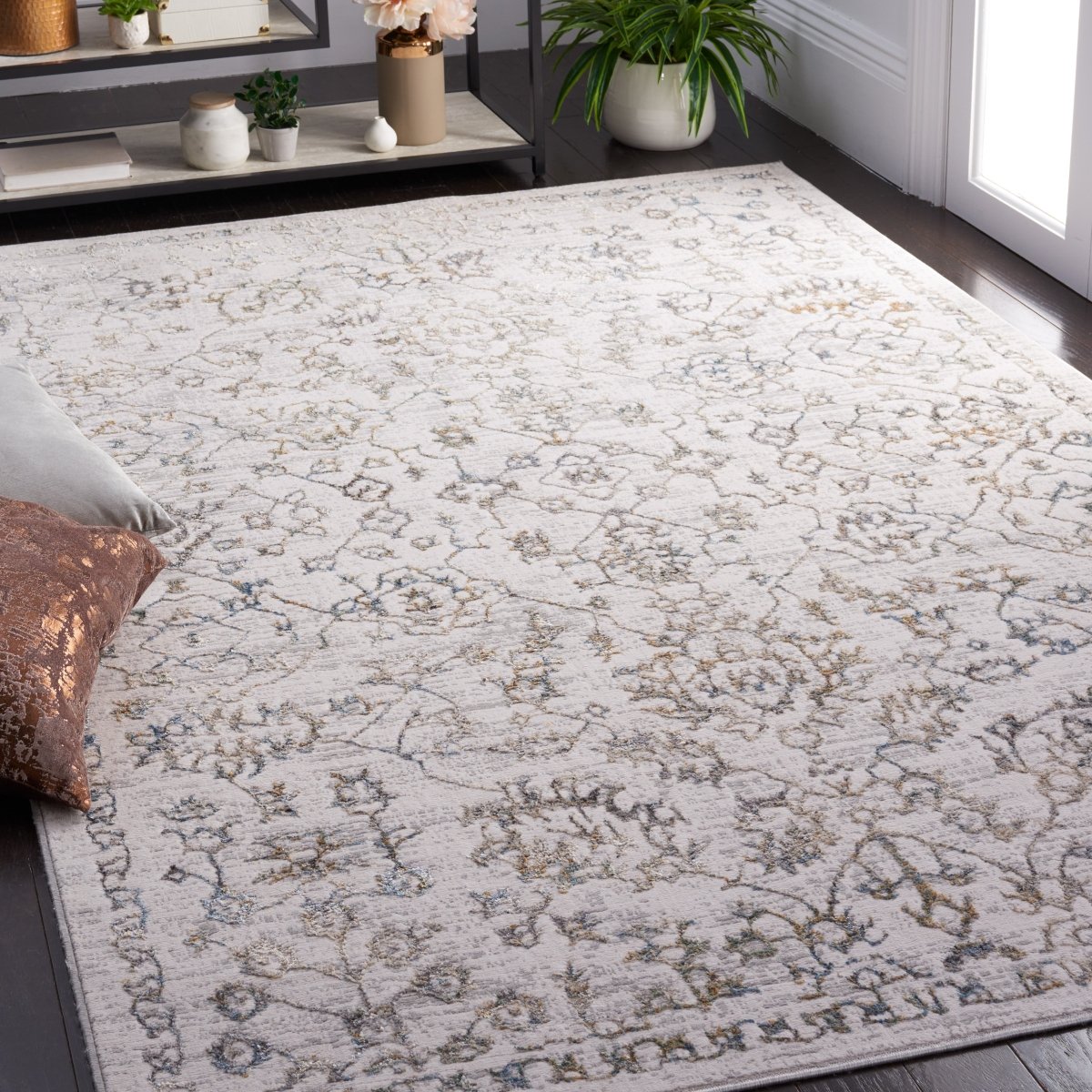Safavieh Bel Air Bla234B Beige/Grey Rug.