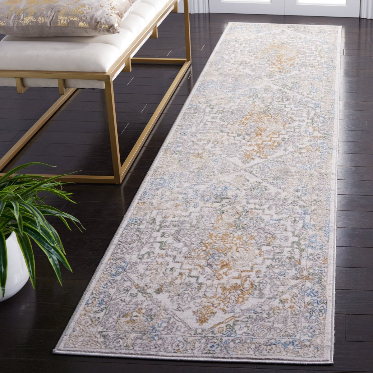 Safavieh Bel Air Bla244A Ivory/Grey Rug.