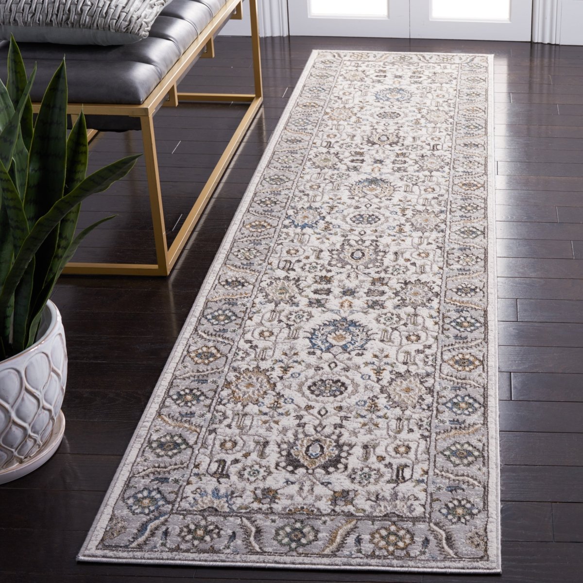 Safavieh Bel Air Bla246B Beige/Grey Rug.