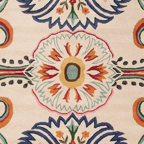 Safavieh Bella Bel118A Ivory / Blue Rugs.