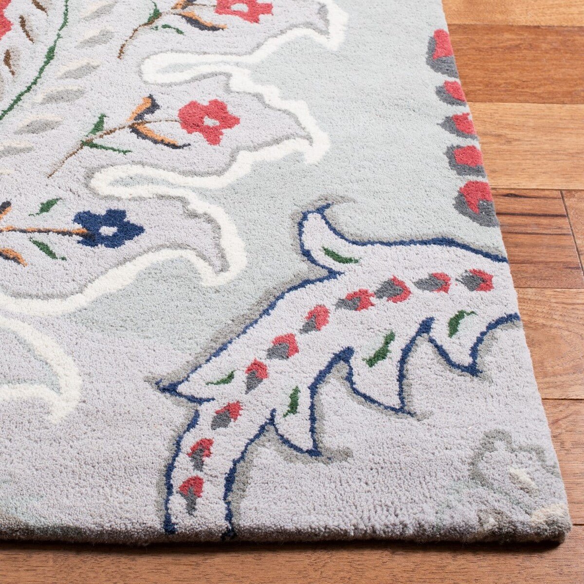 Safavieh Bella Bel118F Grey/Red Rugs.