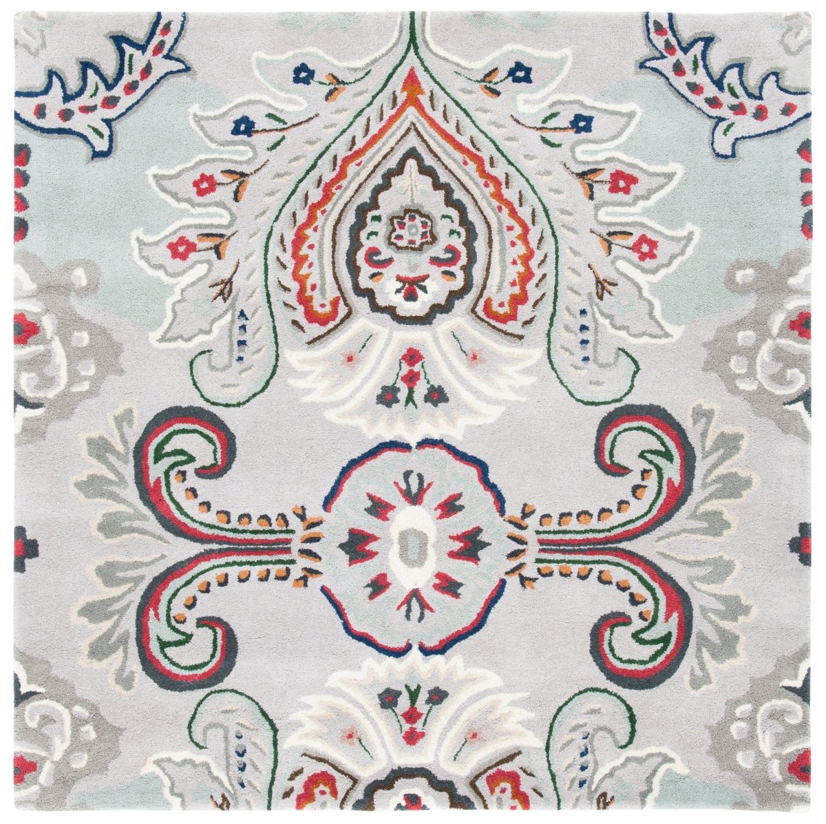Safavieh Bella Bel118F Grey/Red Rugs.