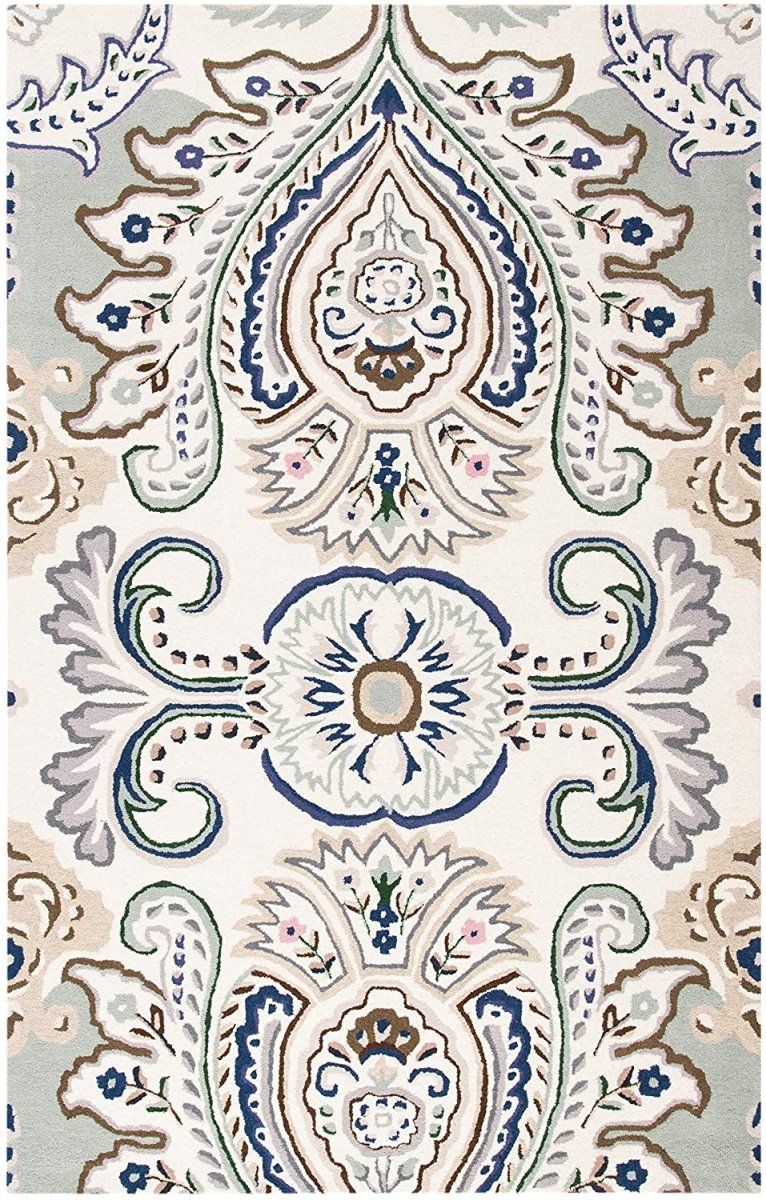 Safavieh Bella Bel118M Ivory/Blue Rugs.